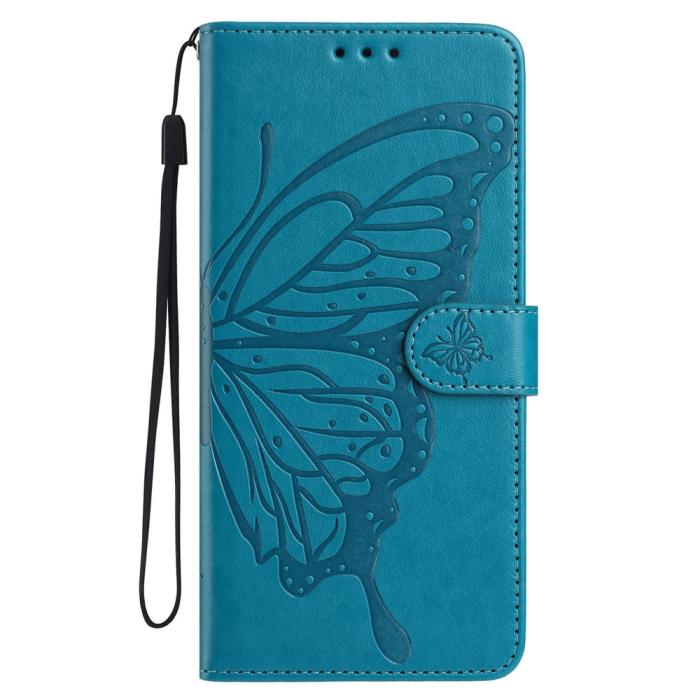 Bild 4,  Motorola Moto G56 5G Fodral Fjäril Tryck Blå - Teknikhallen.se