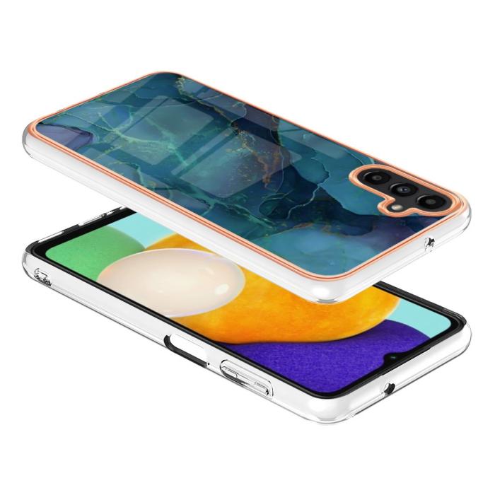 Bild 3,  Samsung Galaxy A54 5G Skal Marmor TPU Grön - Teknikhallen.se
