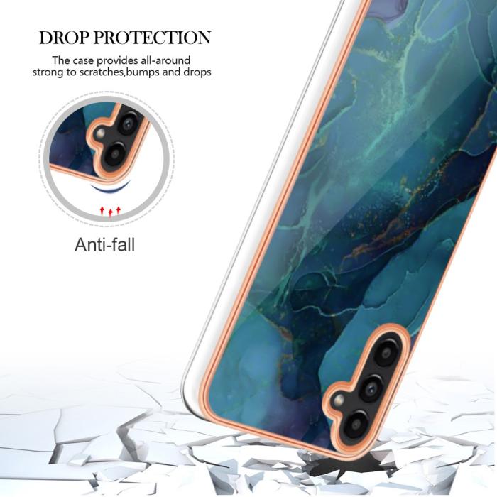 Bild 5,  Samsung Galaxy A54 5G Skal Marmor TPU Grön - Teknikhallen.se