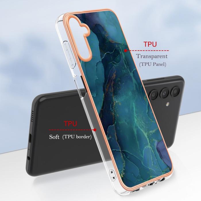 Bild 6,  Samsung Galaxy A54 5G Skal Marmor TPU Grön - Teknikhallen.se