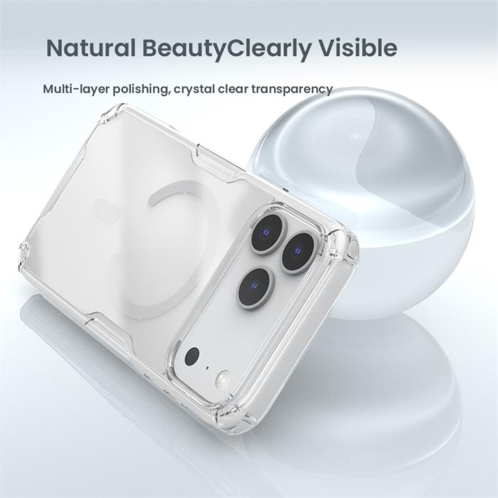 Bild 6, NILLKIN NILLKIN iPhone 17 Pro Max Skal MagSafe Nature Pro Transparent - Teknikhallen.se