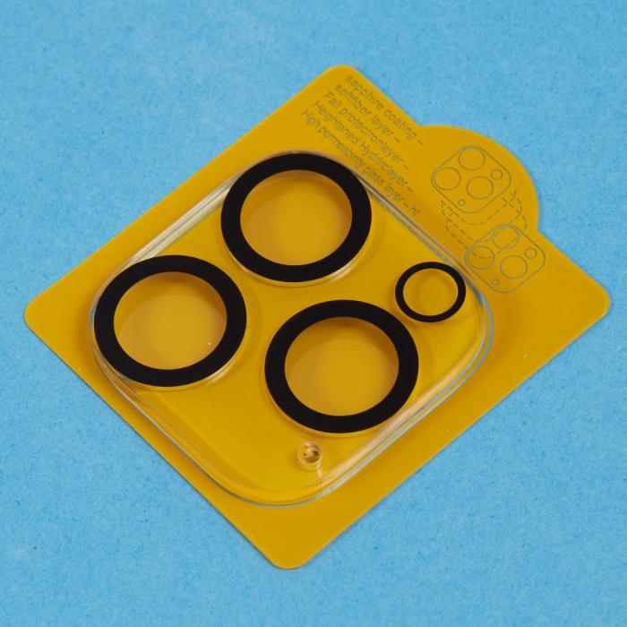 Bild 6,  iPhone 16 Pro Max/16 Pro Linsskydd Härdat Glas Black Rings - Teknikhallen.se