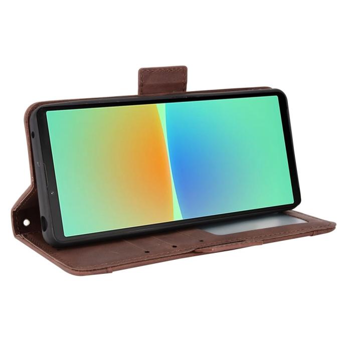 Bild 3,  Sony Xperia 10 IV Fodral Avtagbart Kortfodral Brun - Teknikhallen.se