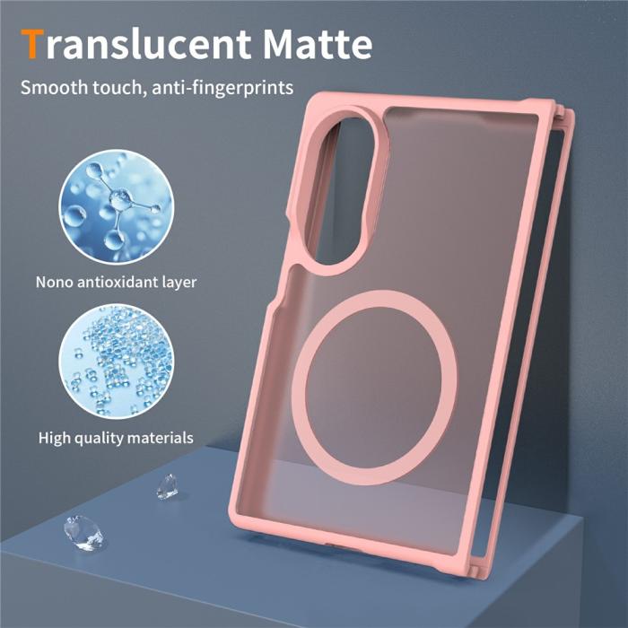 Bild 4,  Samsung Galaxy Z Fold 8 Skal MagSafe TPU Rosa - Teknikhallen.se