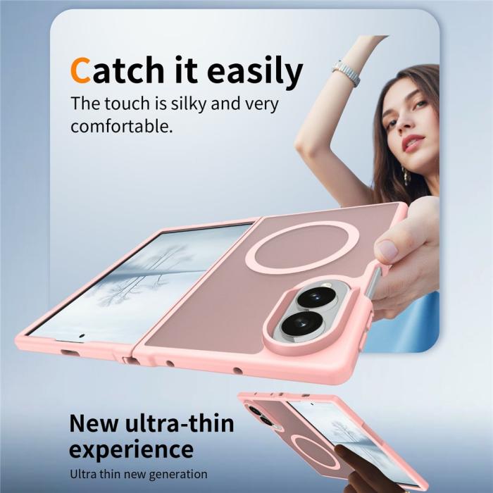 Bild 5,  Samsung Galaxy Z Fold 8 Skal MagSafe TPU Rosa - Teknikhallen.se