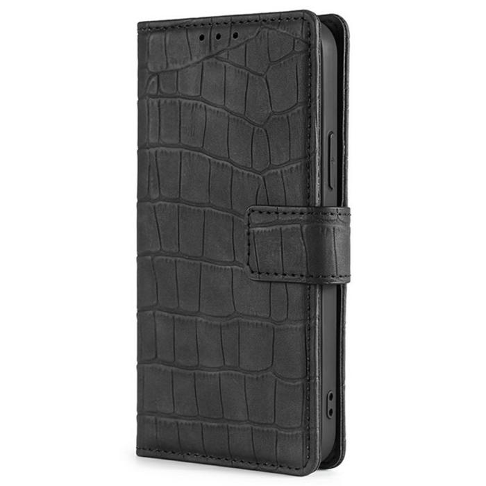 Bild 6,  Honor X5c Plus Fodral Krokodil Textur Läder Svart - Teknikhallen.se