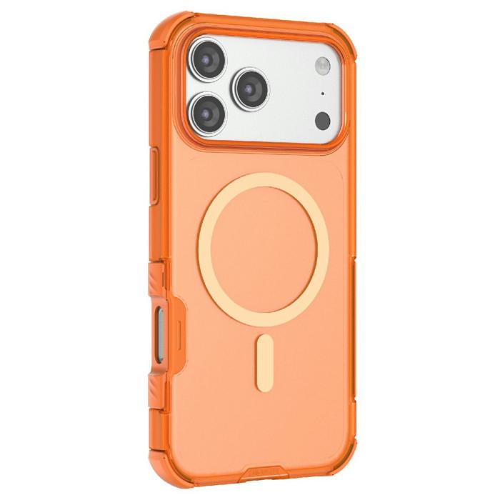 Bild 2,  iPhone 17 Pro Skal MagSafe Shockproof Hybrid Orange - Teknikhallen.se