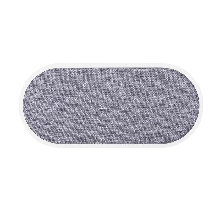 Bild 2, Gear GEAR Trådlös Dual Qi Laddare USB-C 2x10W Vit med Grå Textil - Teknikhallen.se