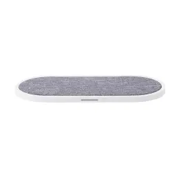 Gear GEAR Trådlös Dual Qi Laddare USB-C 2x10W Vit med Grå Textil - Teknikhallen.se