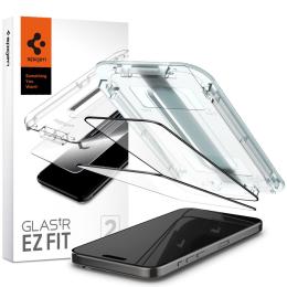 Spigen Spigen iPhone 15 Pro 2-PACK GLAS.tR FC "Ez Fit" Skärmskydd Svart - Teknikhallen.se