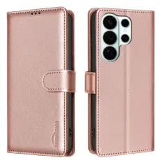 BINFEN BINFEN Samsung Galaxy S26 Ultra Fodral RFID L&auml;der Ros&eacute;guld - Teknikhallen.se