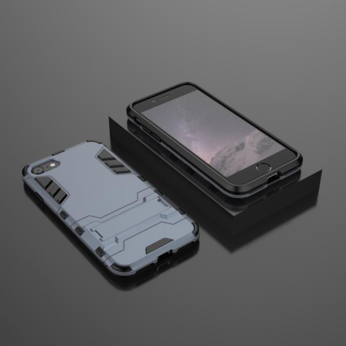 Bild 6,  iPhone 7/8/SE Skal Hybrid Armor Kickstand Navy Blue - Teknikhallen.se