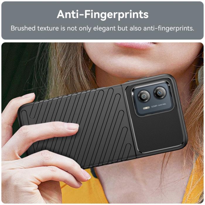 Bild 4,  Motorola Moto G13 / G23 / G53 5G Skal Twill Textur Svart - Teknikhallen.se