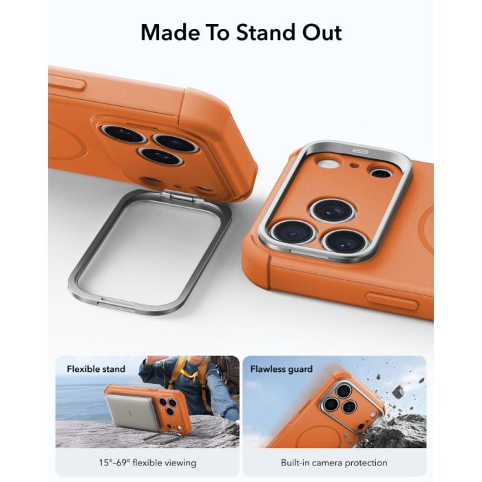 Bild 4, ESR ESR iPhone 18 Pro / 17 Pro Skal MagSafe Cyber Tough Kickstand - Teknikhallen.se