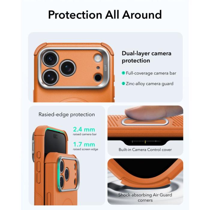 Bild 5, ESR ESR iPhone 18 Pro / 17 Pro Skal MagSafe Cyber Tough Kickstand - Teknikhallen.se