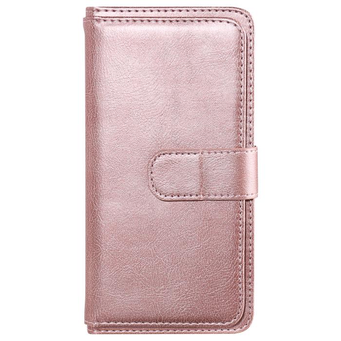 Bild 5,  iPhone 17 Pro Fodral Multifunktionellt Läder Roséguld - Teknikhallen.se
