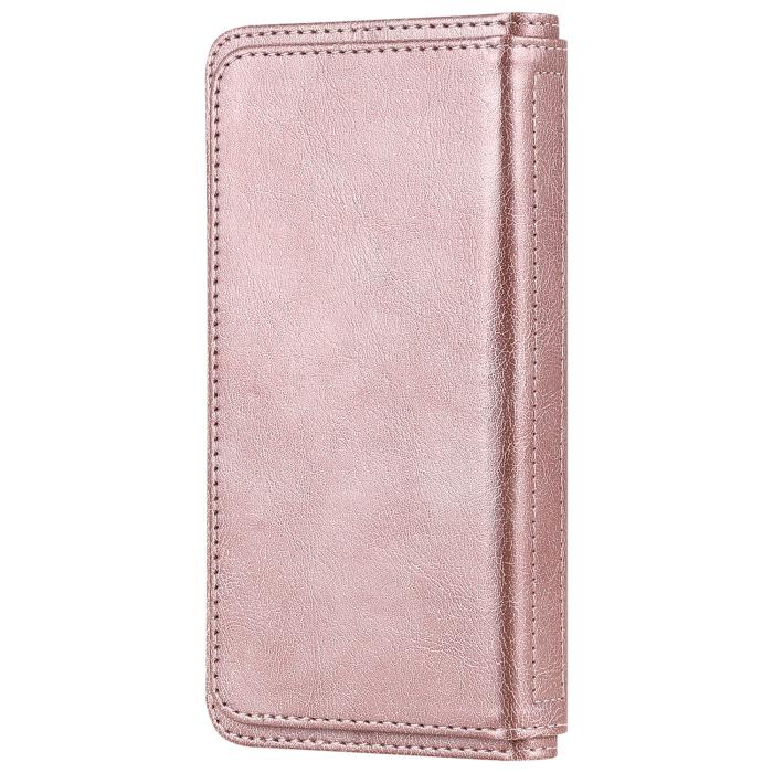 Bild 6,  iPhone 17 Pro Fodral Multifunktionellt Läder Roséguld - Teknikhallen.se