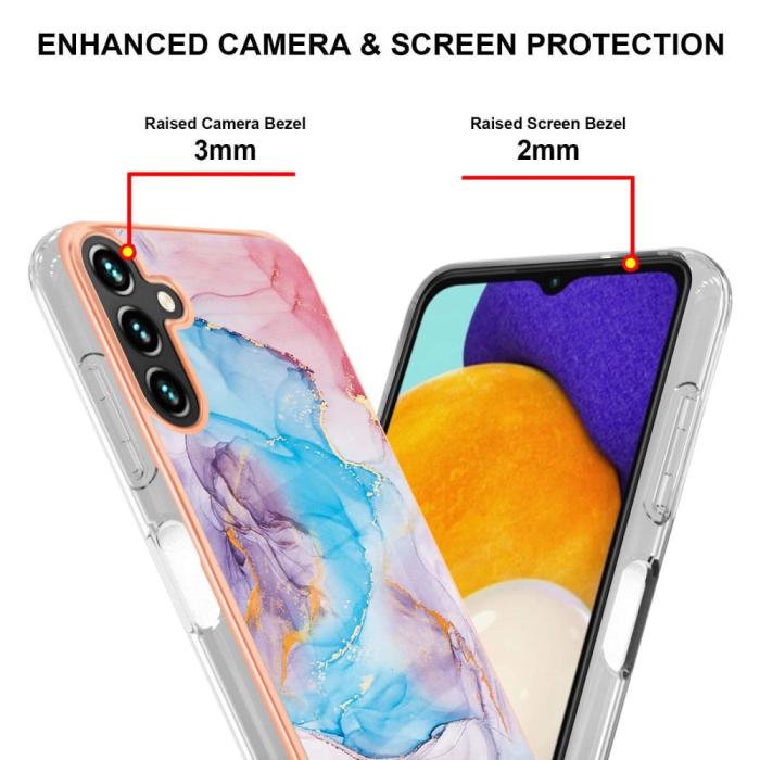 Bild 4,  Samsung Galaxy A54 5G Skal Marmor TPU Galaxy Blå - Teknikhallen.se