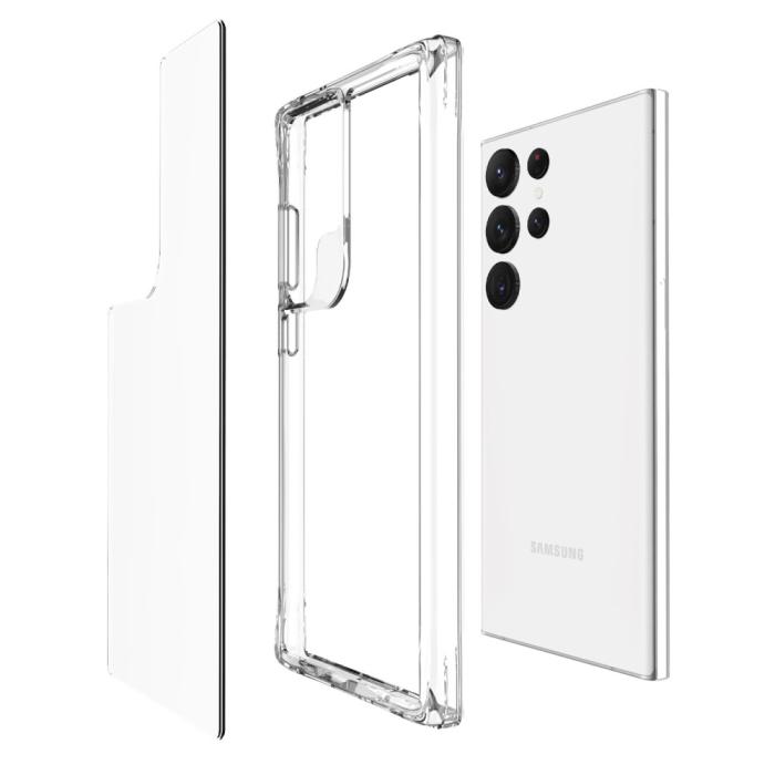 Bild 2,  Samsung Galaxy S23 Ultra Skal Shockproof Hybrid Transparent - Teknikhallen.se