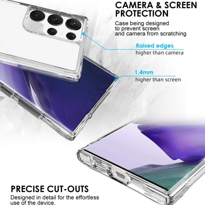 Bild 5,  Samsung Galaxy S23 Ultra Skal Shockproof Hybrid Transparent - Teknikhallen.se