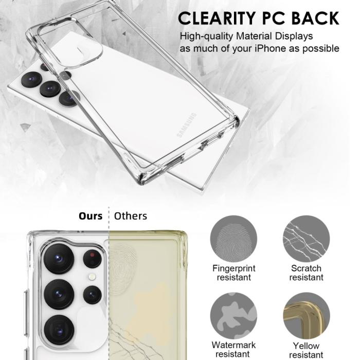 Bild 6,  Samsung Galaxy S23 Ultra Skal Shockproof Hybrid Transparent - Teknikhallen.se