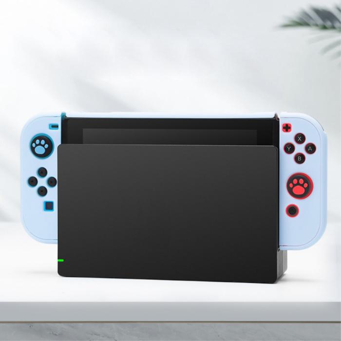 Bild 5,  Nintendo Switch Skal Silikon Komplett Paket Blå - Teknikhallen.se