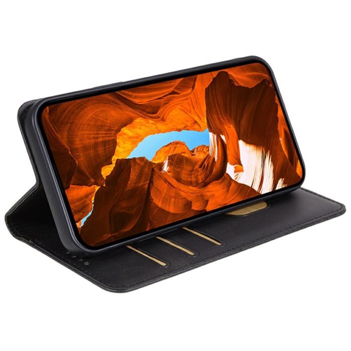 Bild 3,  Nothing Phone 3a Pro Fodral Flip Läder Svart - Teknikhallen.se