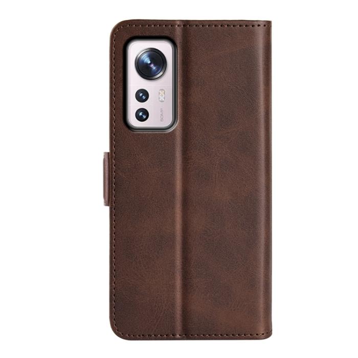 Bild 3,  Xiaomi 12 Fodral Magnetisk Stängning Brun - Teknikhallen.se