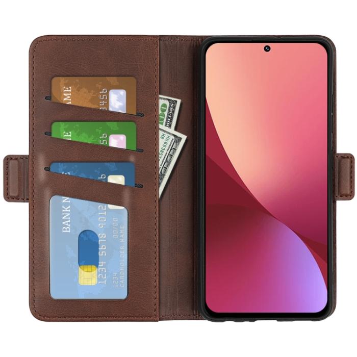 Bild 4,  Xiaomi 12 Fodral Magnetisk Stängning Brun - Teknikhallen.se