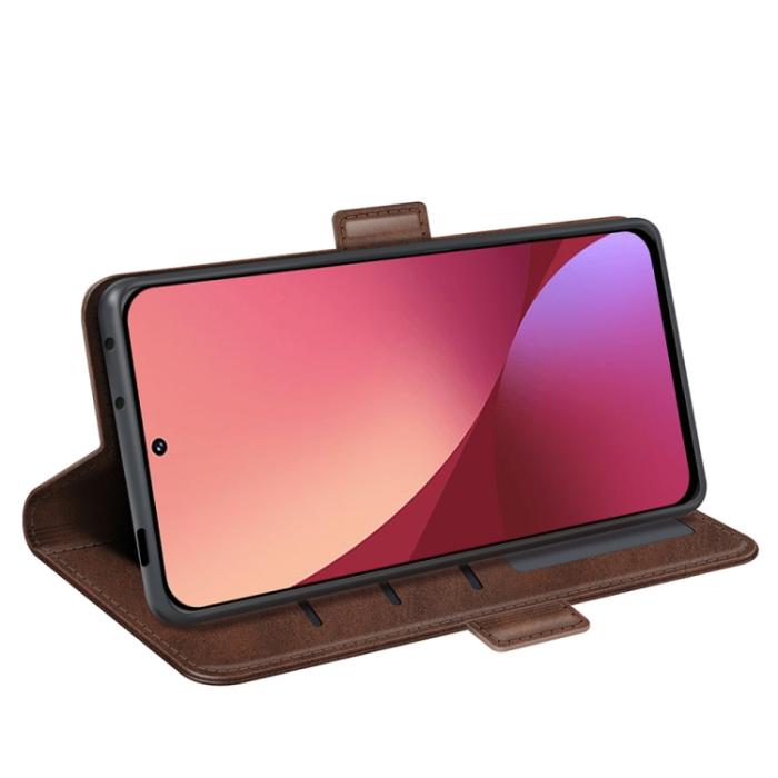 Bild 5,  Xiaomi 12 Fodral Magnetisk Stängning Brun - Teknikhallen.se