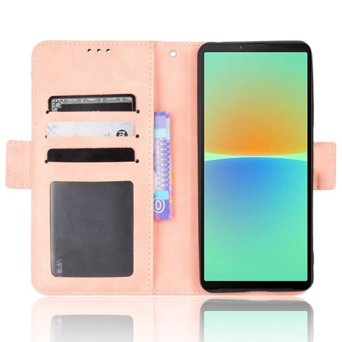 Bild 2,  Sony Xperia 10 IV Fodral Avtagbart Kortfodral Ljus Rosa - Teknikhallen.se