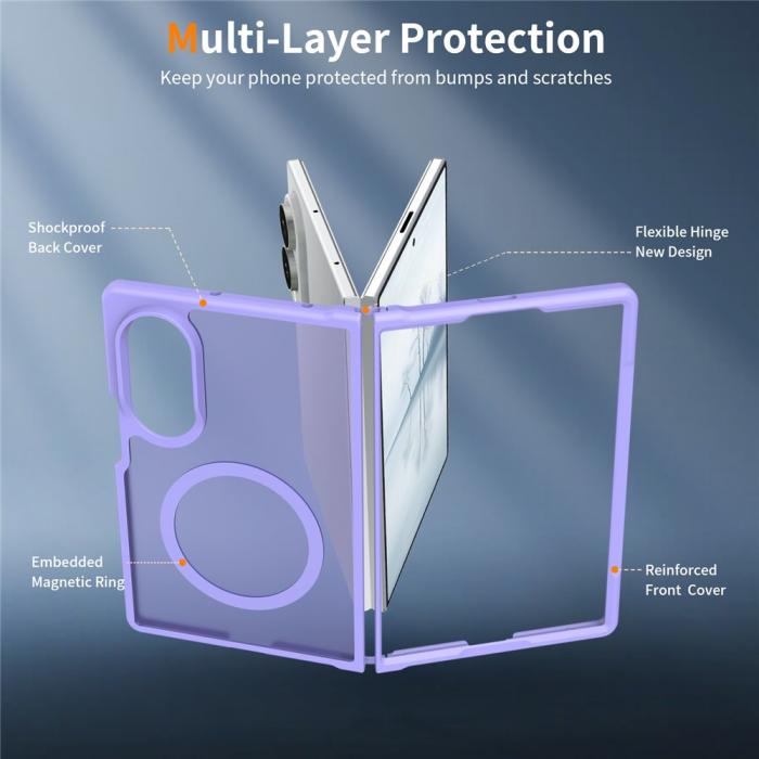 Bild 3,  Samsung Galaxy Z Fold 8 Skal MagSafe TPU Lila - Teknikhallen.se