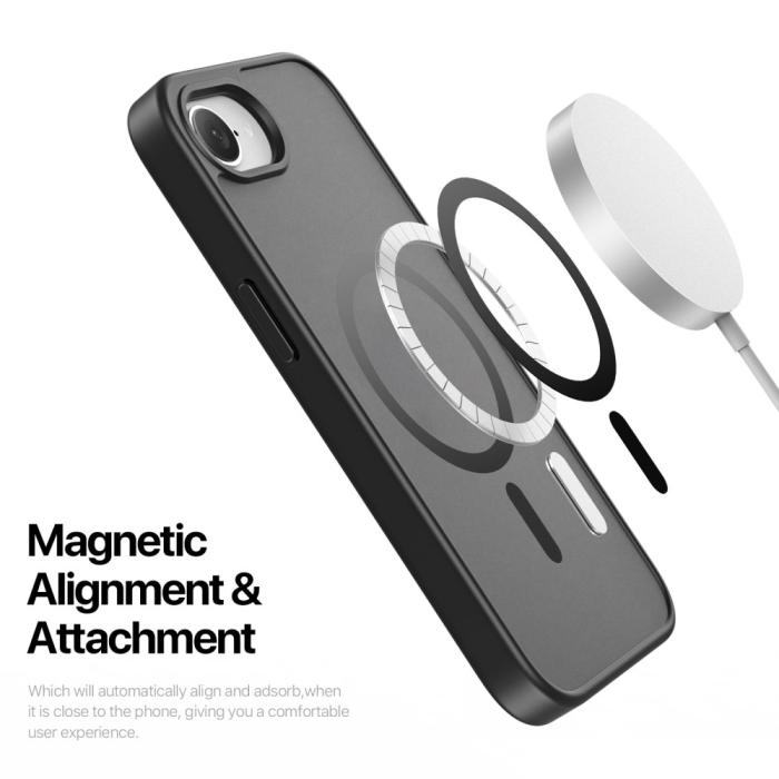 Bild 6, DUX DUCIS DUX DUCIS iPhone 17e / 16e Skal MagSafe Yind Series Svart - Teknikhallen.se