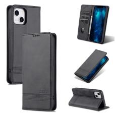 AZNS AZNS iPhone 14 Fodral Flip L&auml;der Svart - Teknikhallen.se