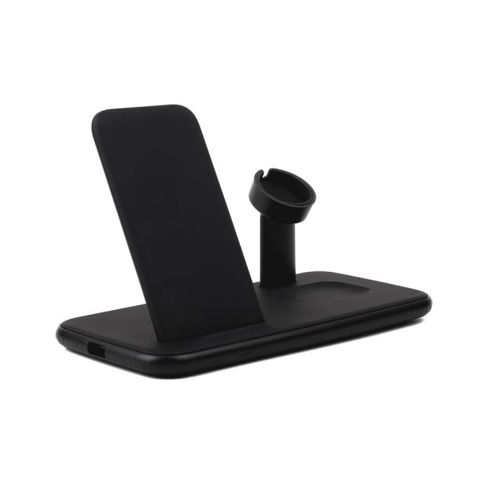 Bild 4, Gear GEAR 20W Trådlös Tripple Qi Laddare USB-C Mobil/Watch/Airpods Svart - Teknikhallen.se