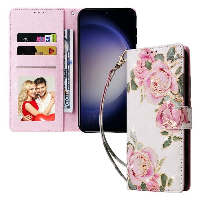Bild 5,  Samsung Galaxy S26 Fodral RFID Rosa Blommor - Teknikhallen.se