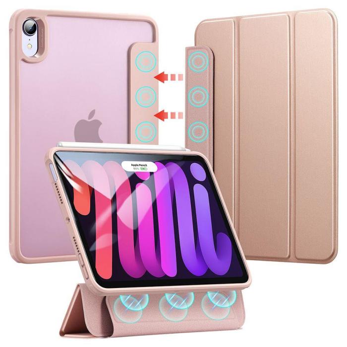 Bild 2, ESR ESR iPad Mini 2024/2021 Fodral 2in1 Magnetisk Tri-Fold Roséguld - Teknikhallen.se