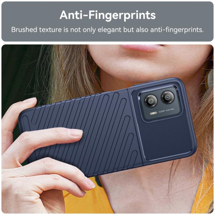 Bild 4,  Motorola Moto G13 / G23 / G53 5G Skal Twill Textur Blå - Teknikhallen.se