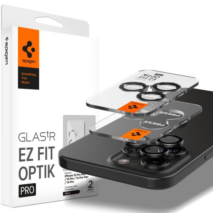 Bild 5, Spigen Spigen iPhone 14 Pro/Pro Max/15 Pro/Pro Max 2-PACK Optik.tR 
