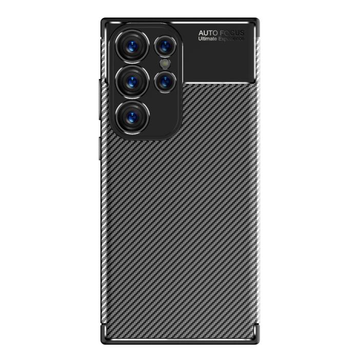Bild 2,  Samsung Galaxy S23 Ultra Skal Kolfiber Textur Svart - Teknikhallen.se