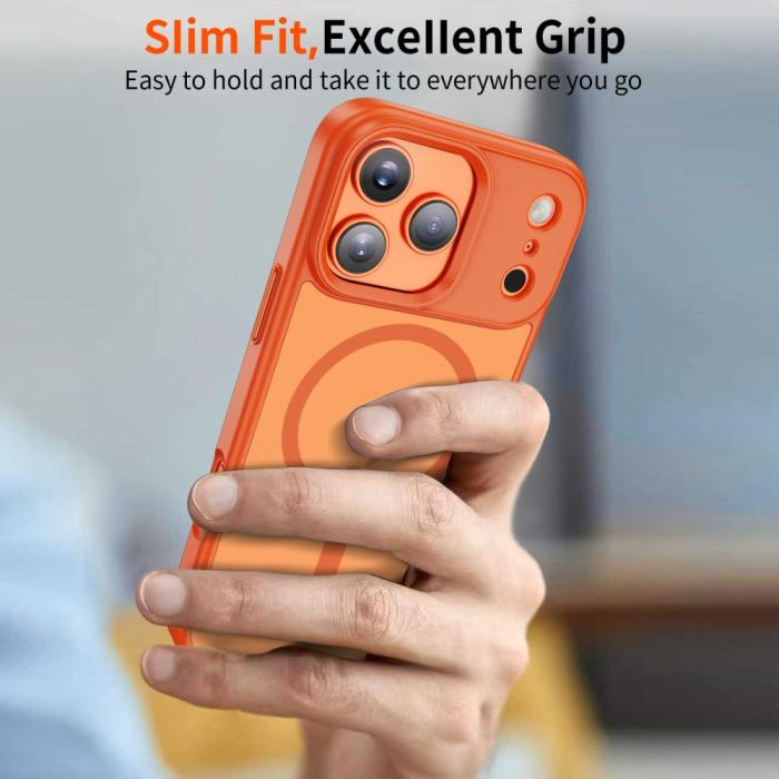 Bild 6, Tech-Protect Tech-Protect iPhone 17 Pro Skal MagSafe MagMat Cosmic Orange - Teknikhallen.se