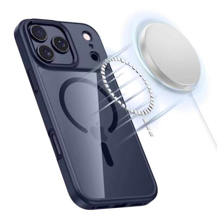 Bild 2, Tech-Protect Tech-Protect iPhone 17 Pro Max Skal MagSafe MagMat Deep Blue/Clear - Teknikhallen.se