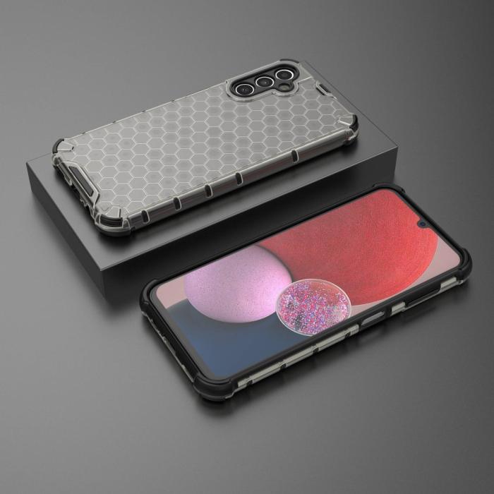 Bild 3,  Galaxy A14 4G/5G Skal Shockproof Honeycomb Textur Svart - Teknikhallen.se