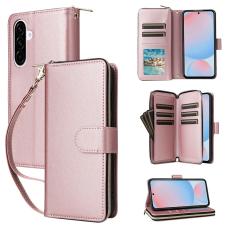  Samsung Galaxy A27 5G Fodral L&auml;der Multifunktionellt Ros&eacute;guld - Teknikhallen.se