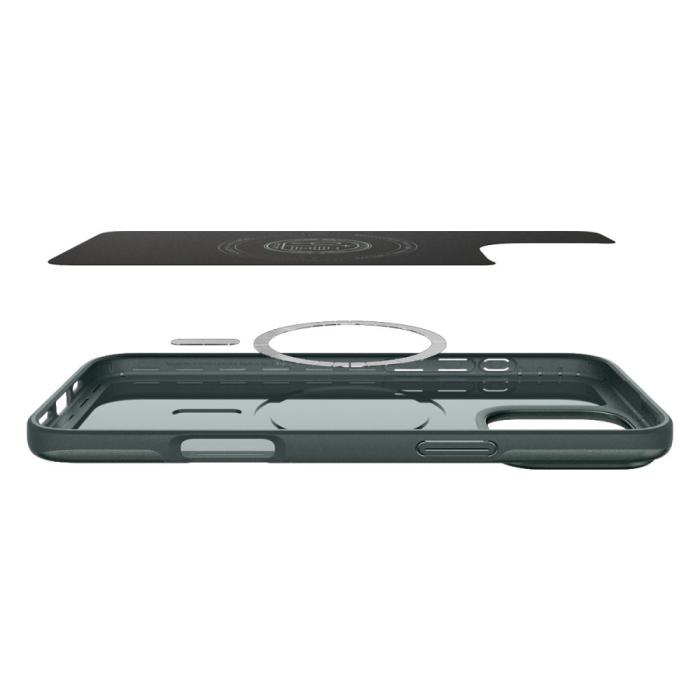 Bild 5, Spigen Spigen iPhone 16 Pro Max Skal MagSafe Mag Thin Fit Abyss Green - Teknikhallen.se