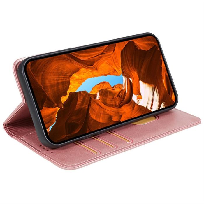 Bild 3,  Nothing Phone 3a Pro Fodral Flip Läder Roséguld - Teknikhallen.se
