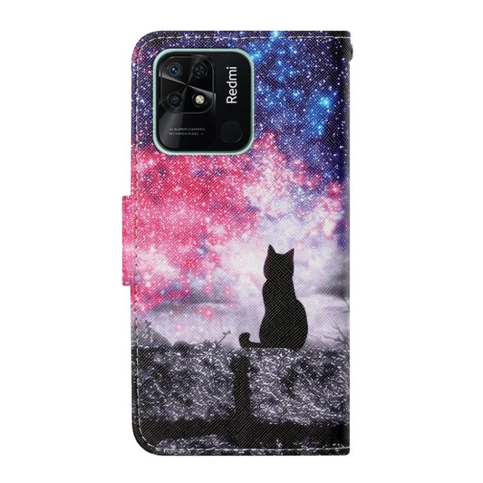 Bild 3,  Xiaomi Redmi 10C Fodral Med Tryck Galaxy Cat - Teknikhallen.se
