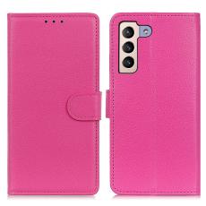  Samsung Galaxy S23 Plus Fodral Litchi L&auml;der Rosa - Teknikhallen.se