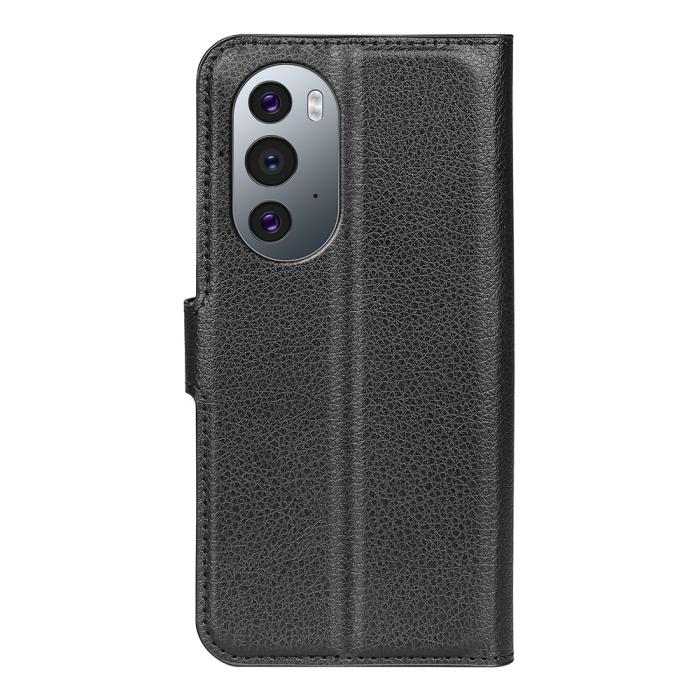 Bild 3,  Motorola Edge 30 Pro Fodral Litchi Textur Svart - Teknikhallen.se