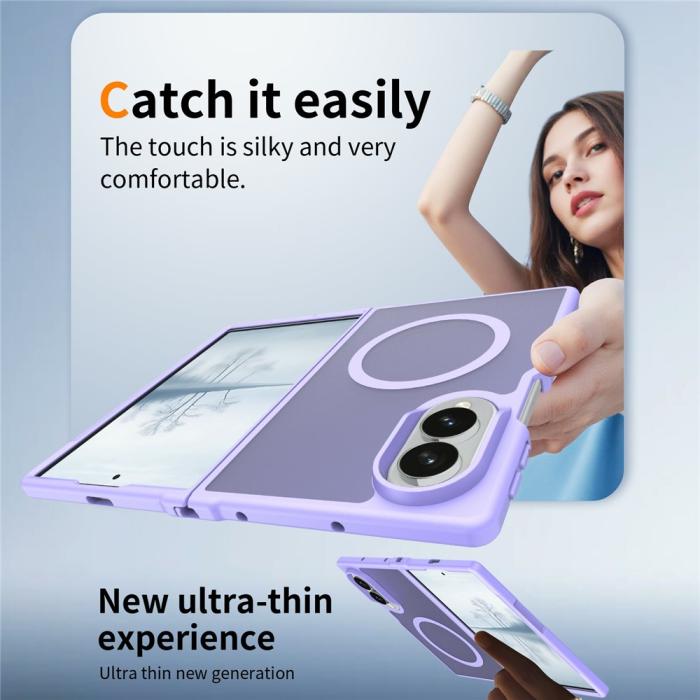 Bild 5,  Samsung Galaxy Z Fold 8 Skal MagSafe TPU Lila - Teknikhallen.se